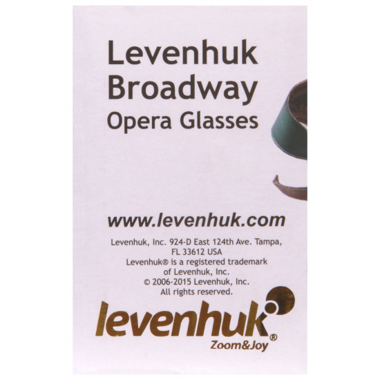 Театрален бинокъл Levenhuk Broadway 325F (червен, със светодиодна светлина и верижка)