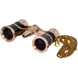 Театрален бинокъл Levenhuk Broadway 325F (черен, със светодиодна светлина и верижка)