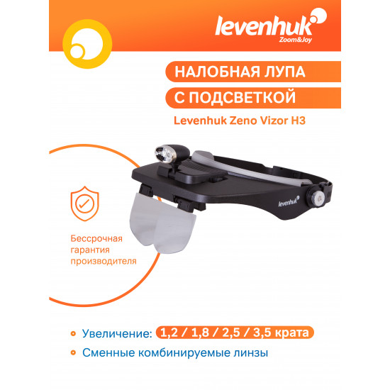 Лупа за глава Levenhuk Zeno Vizor H3