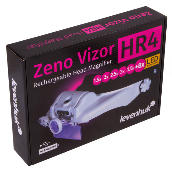 Лупа за глава с акумулатор Levenhuk Zeno Vizor HR4