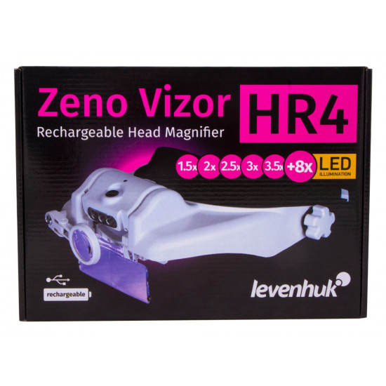 Лупа за глава с акумулатор Levenhuk Zeno Vizor HR4