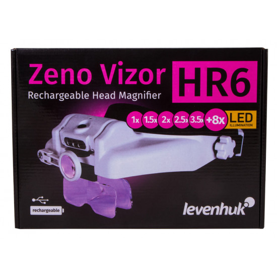 Лупа за глава с акумулатор Levenhuk Zeno Vizor HR6