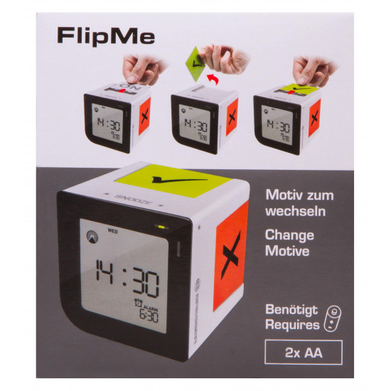 Настолен будилник Bresser FlipMe Alarm Clock, сребрист
