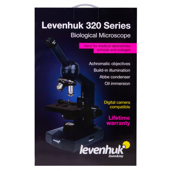 Биологичен монокулярен микроскоп Levenhuk 320 PLUS
