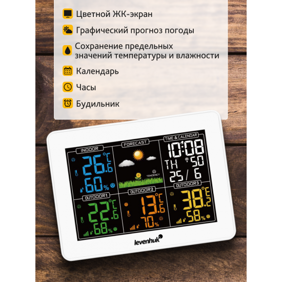 Метеорологична станция Levenhuk Wezzer PLUS LP60 Метеорологична станция Levenhuk Wezzer PLUS LP60
