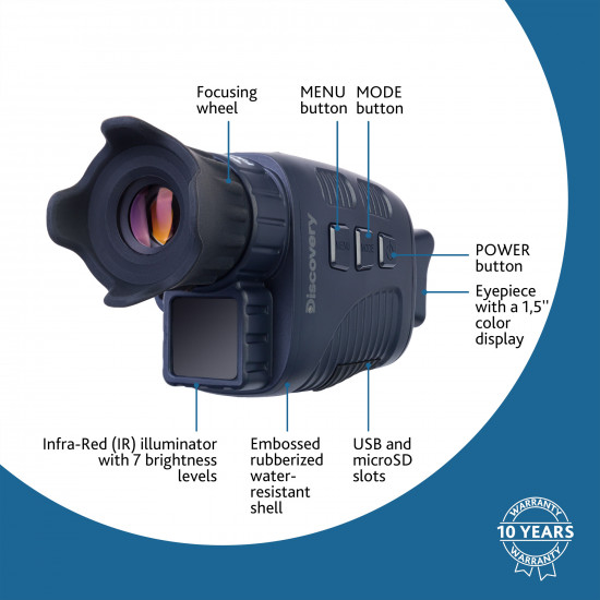 Цифров далекоглед за нощно виждане Discovery Night ML10 с триножник