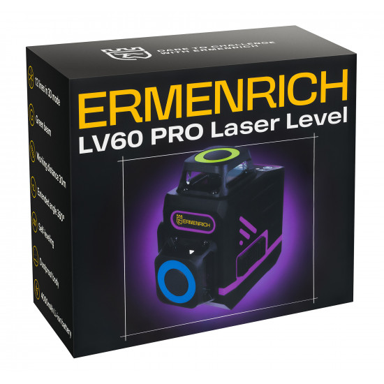 Лазерен нивелир Ermenrich LV60 PRO Лазерен нивелир Ermenrich LV60 PRO