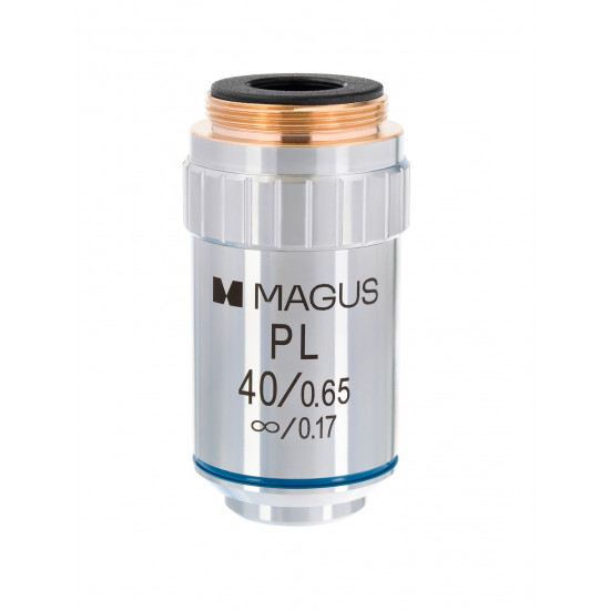 Планахроматичен обектив с корекция до безкрайност MAGUS MP40 40x/0,65 ∞/0,17